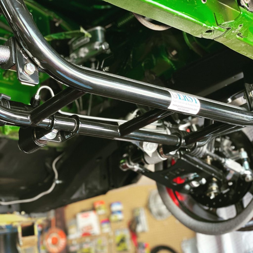 close up of installed Gerst suspension kit